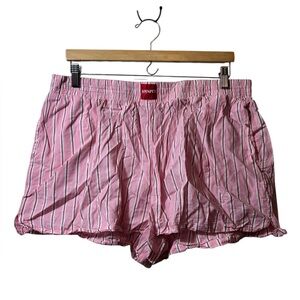 Joyspun Pink Stripe Cotton Sleep Shorts - Women's Pajama Bottoms